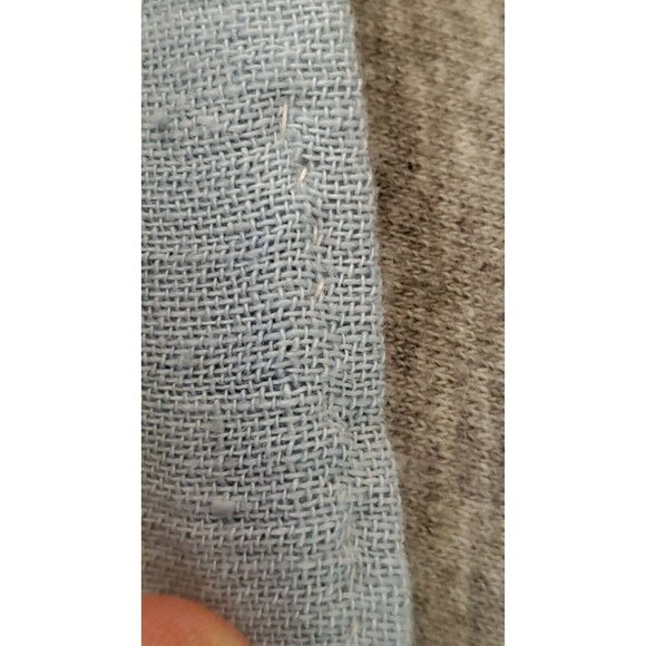 1970s Handmade Patchwork Quilt Blue White 82x85 Vintage Blue White - Picture 9 of 9